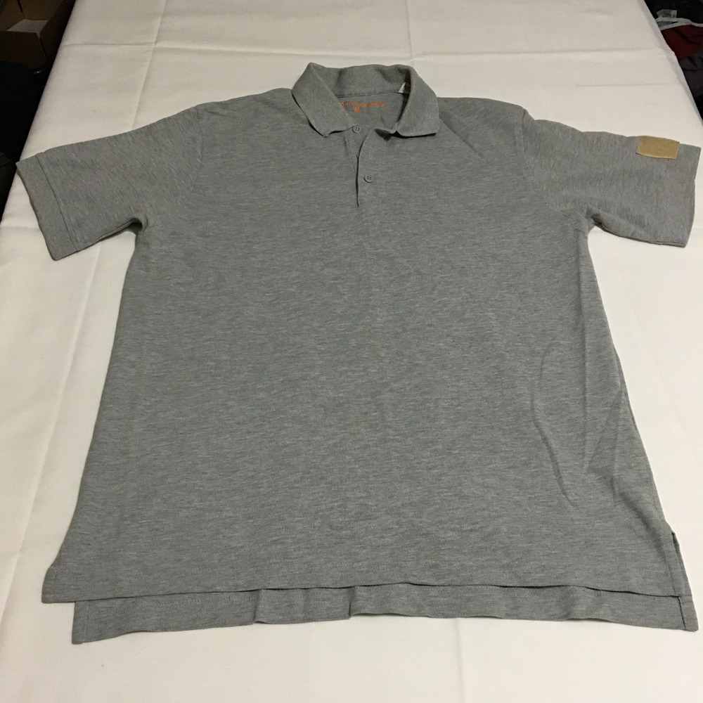 5.11 Tactical Series Polo Shirt Mens Medium Gray Short Sleeve Hook Loop Patch